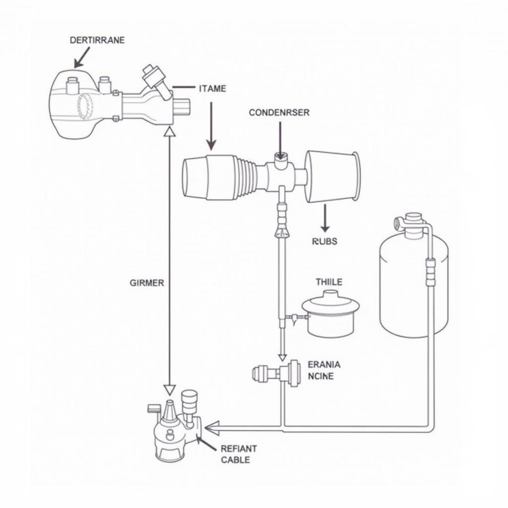 Car AC System Components Diagram