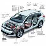 Car AC System Components Diagram