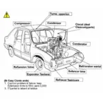 Car AC System Components Diagram