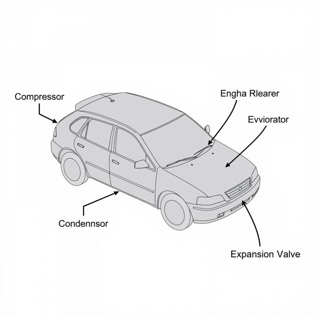 Car AC System Components Diagram