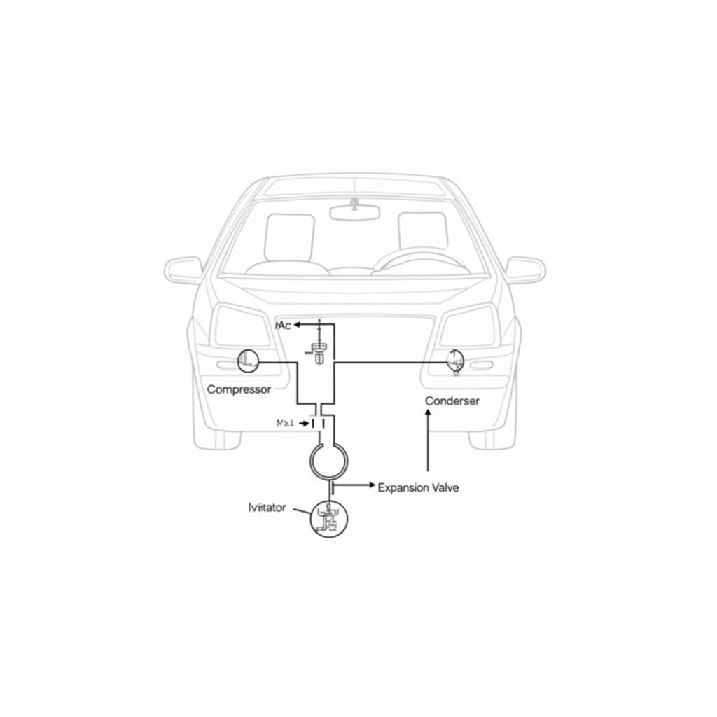 Car AC System Components Diagram