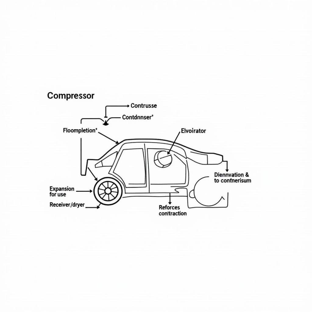 Car AC System Components Diagram