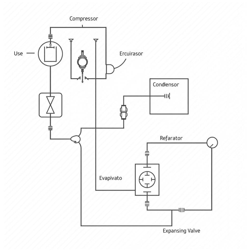 Car AC System Components Diagram