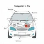 Car AC System Components Diagram