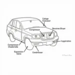 Car AC System Components Diagram