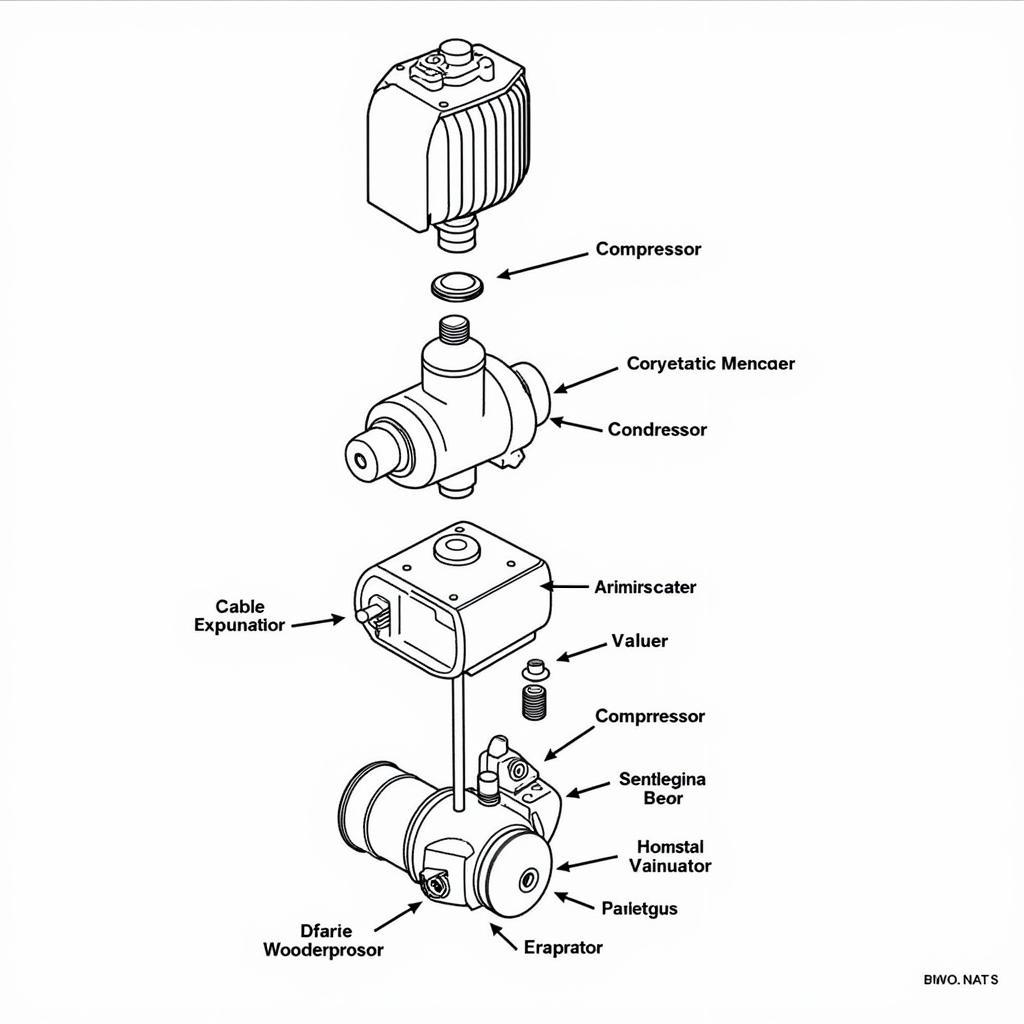 Car AC System Components Diagram