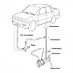 Car AC System Components Diagram