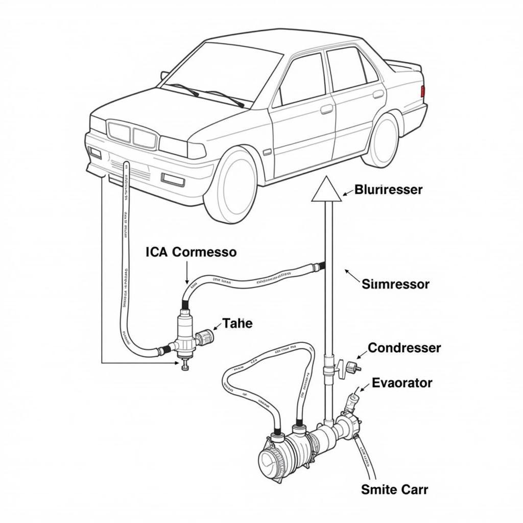 Car AC System Components Diagram