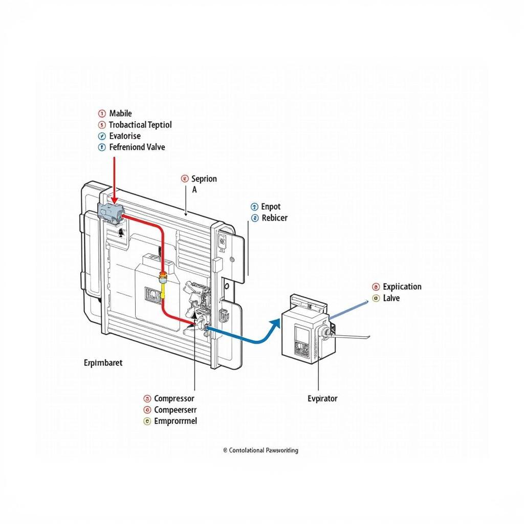 Car AC System Components Diagram