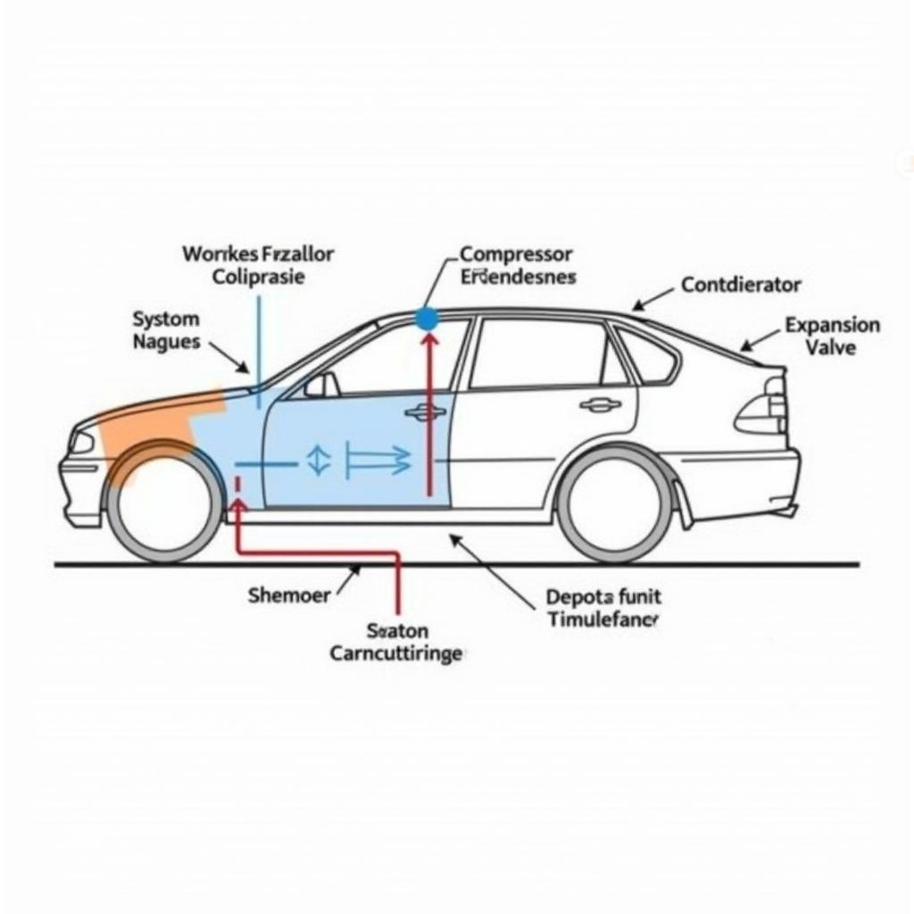 Car AC System Components Diagram