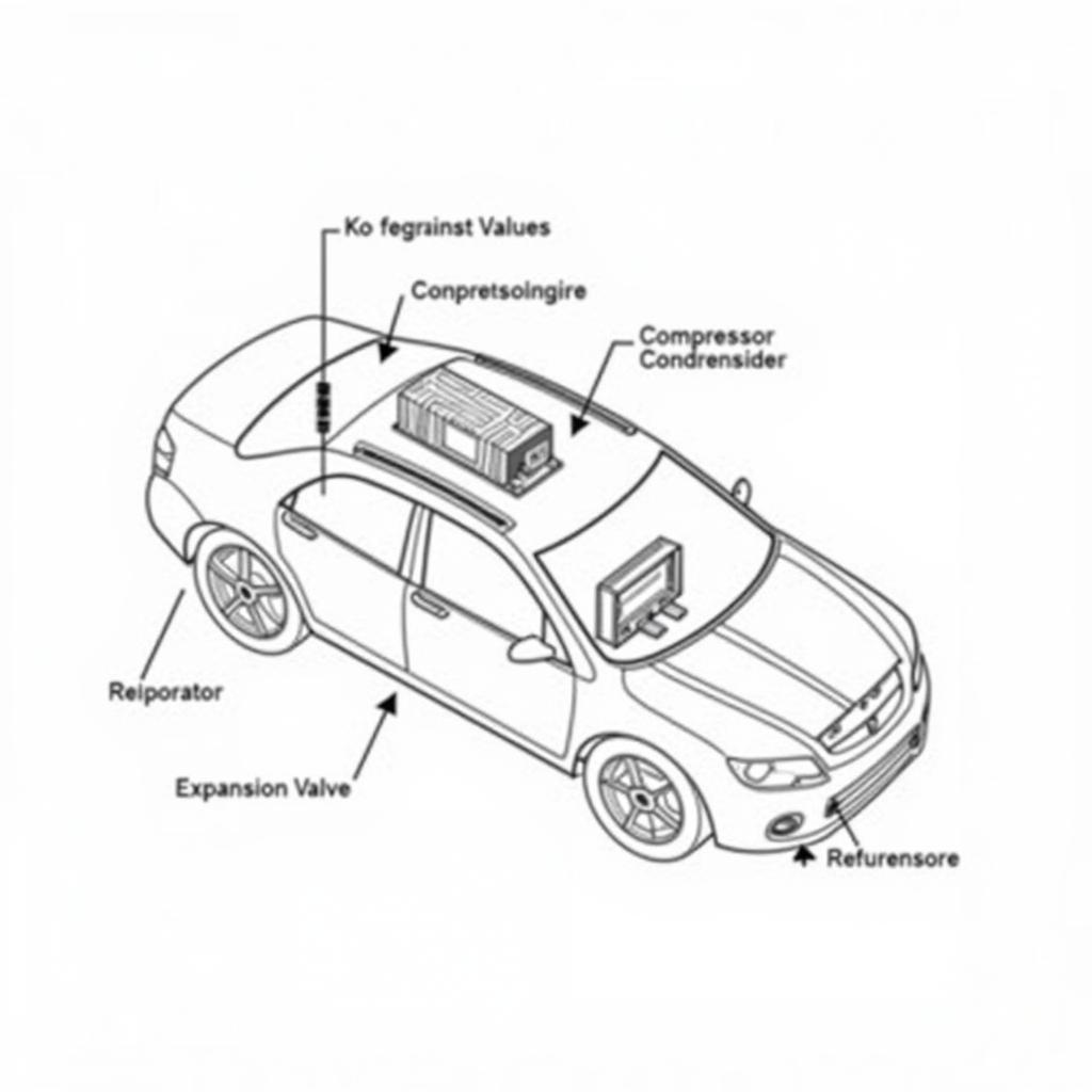 Car AC System Components Diagram