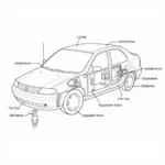 Car AC System Components Diagram