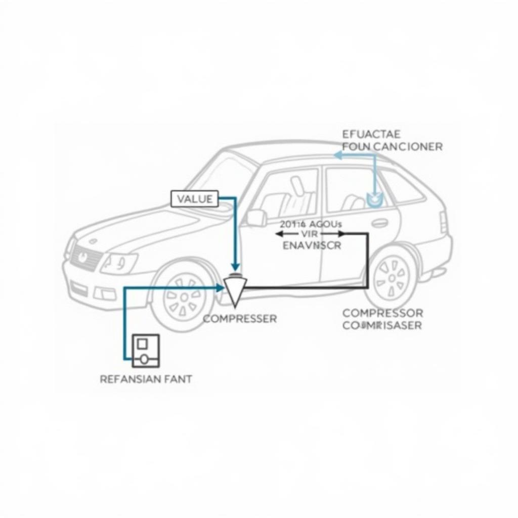 Car AC System Components Diagram