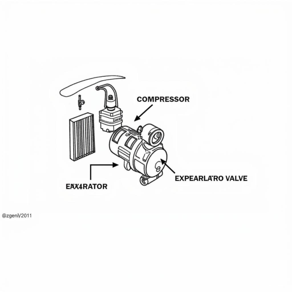 Car AC System Components Diagram