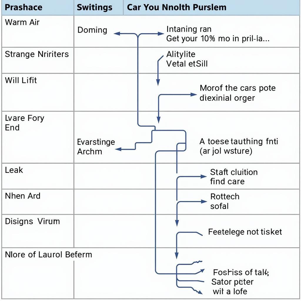 Car AC Troubleshooting Chart