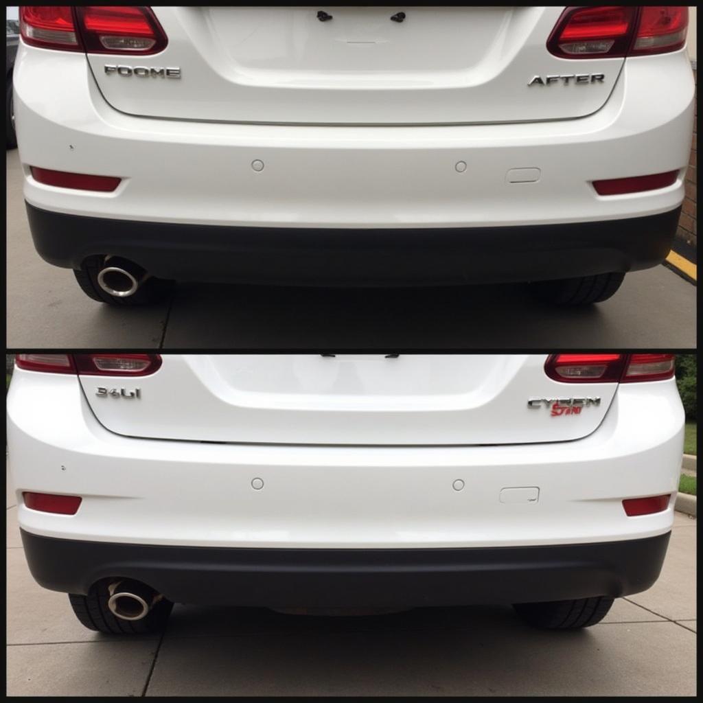 Repaired Car Back Bumper