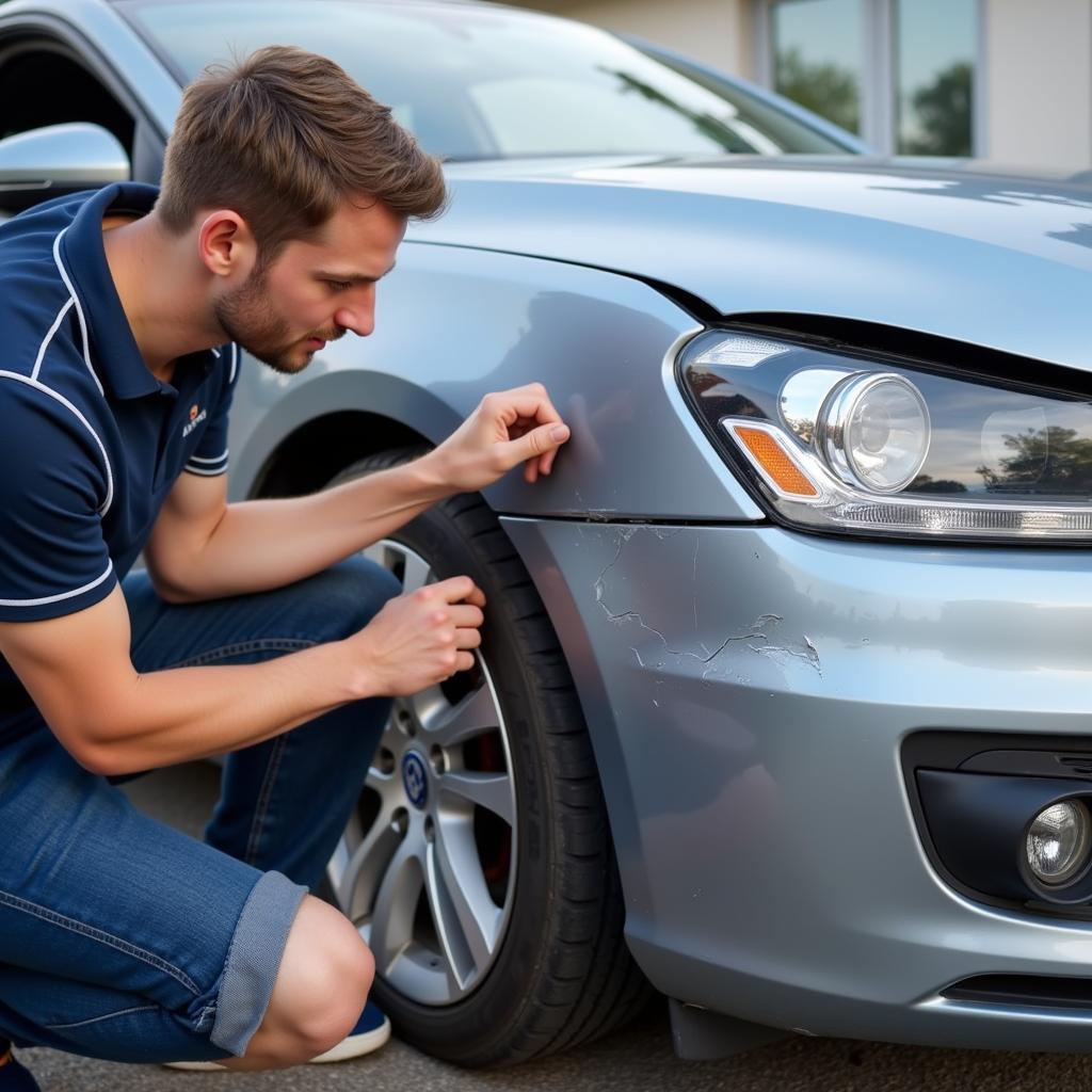 Assessing car body damage in Hunstanton