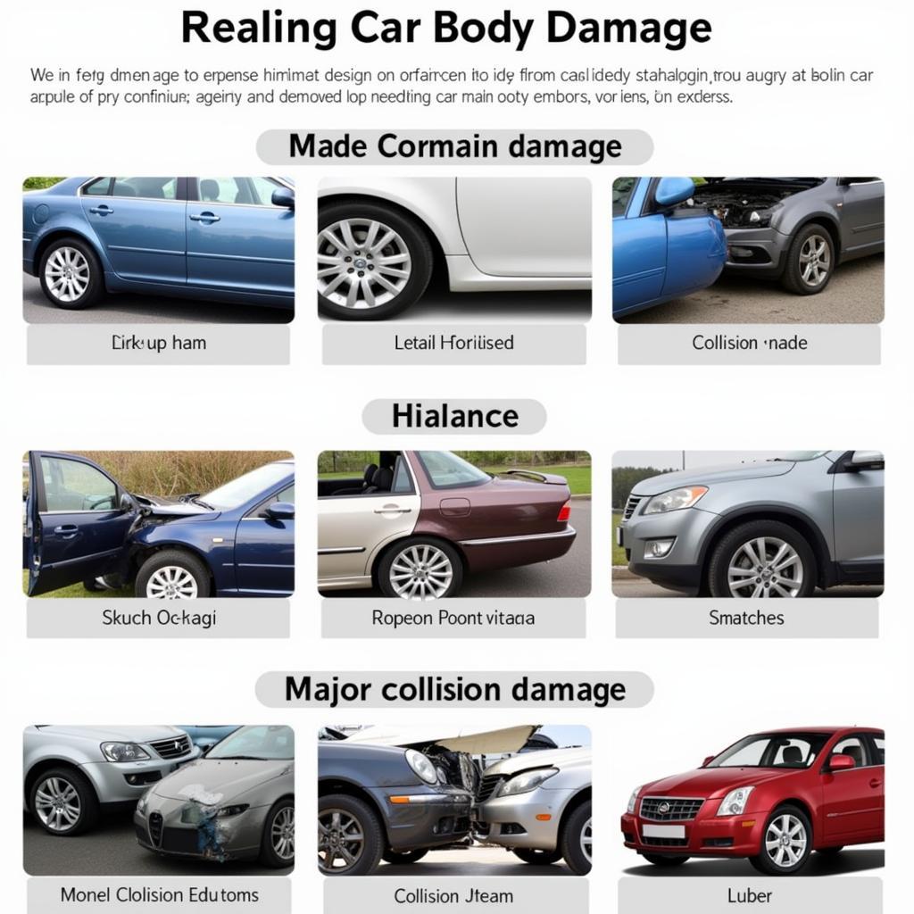 Car body damage examples in Warwickshire