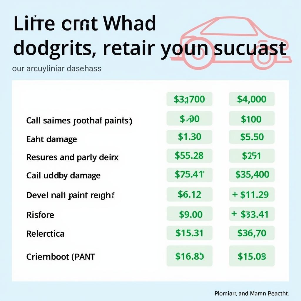 Cost comparison of different car body paint repair options near Redhill