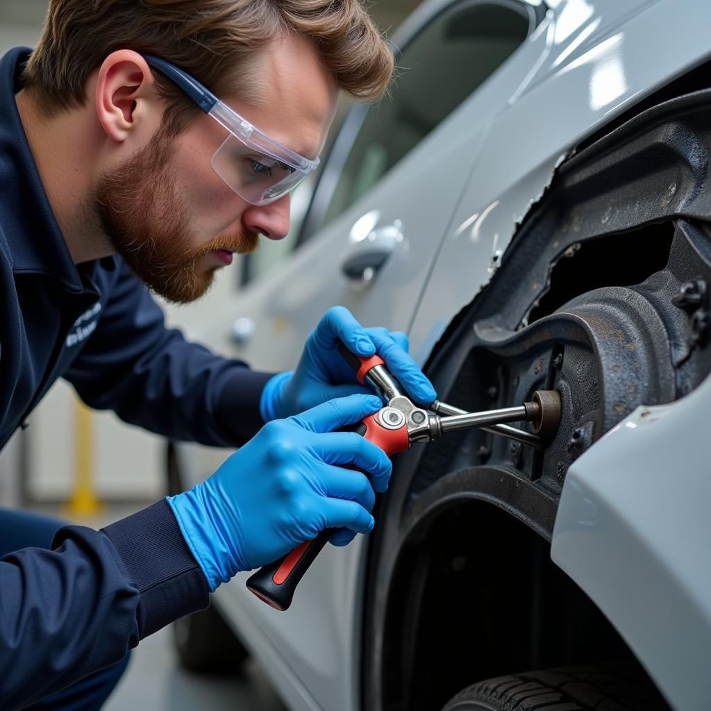 Car Body Panel Repair Process