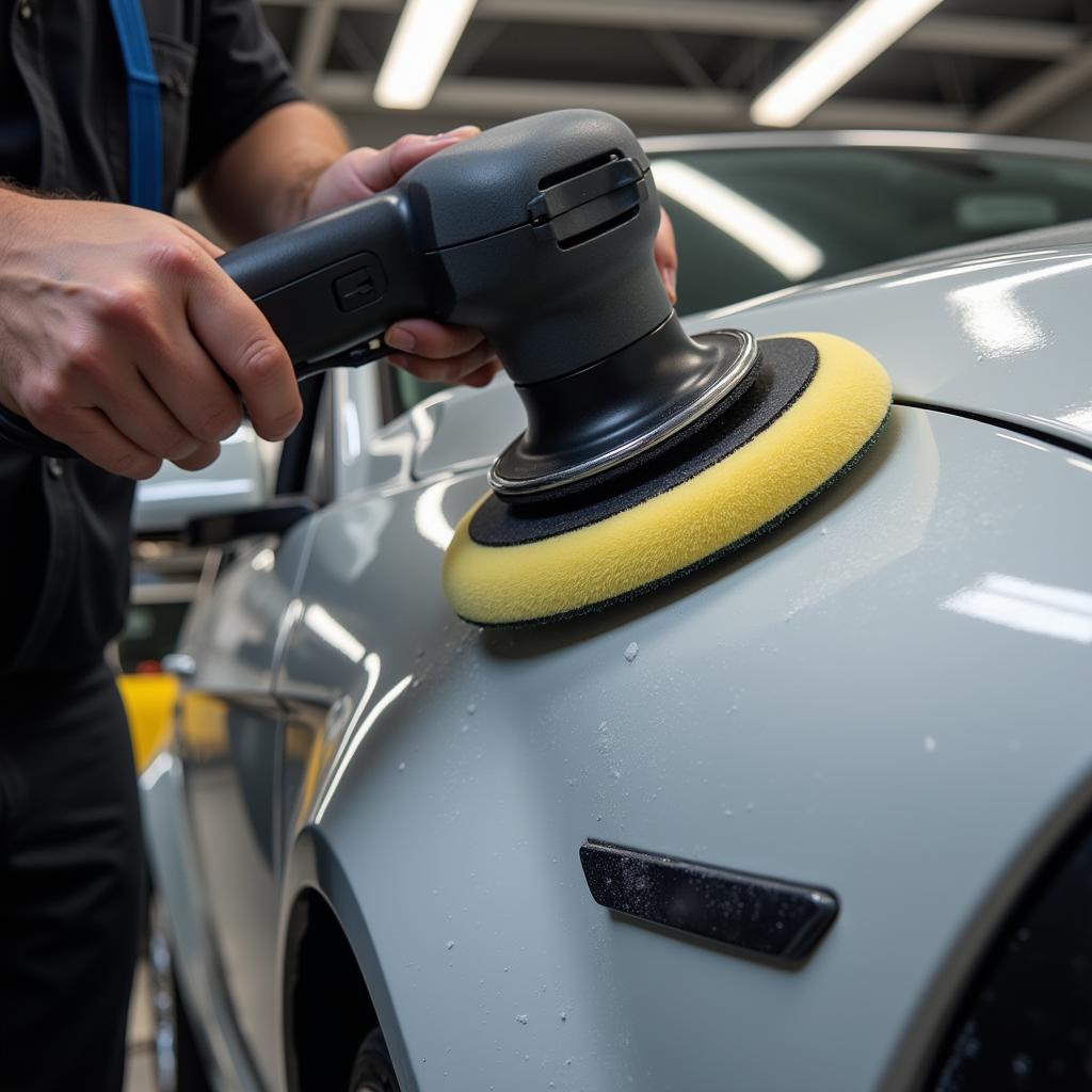 Polishing Car Paint After a Patch Repair