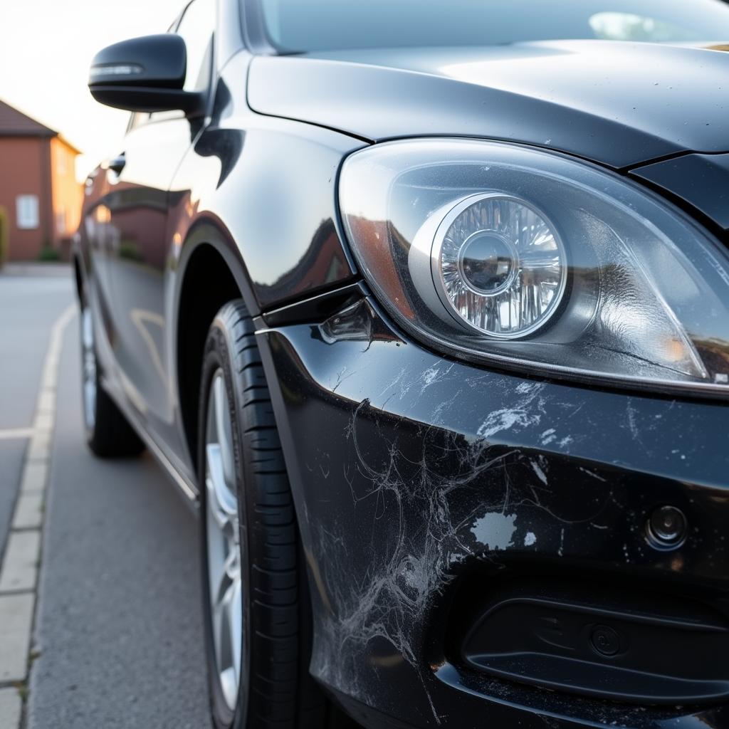 Car with damaged bodywork in Beverley needing repair