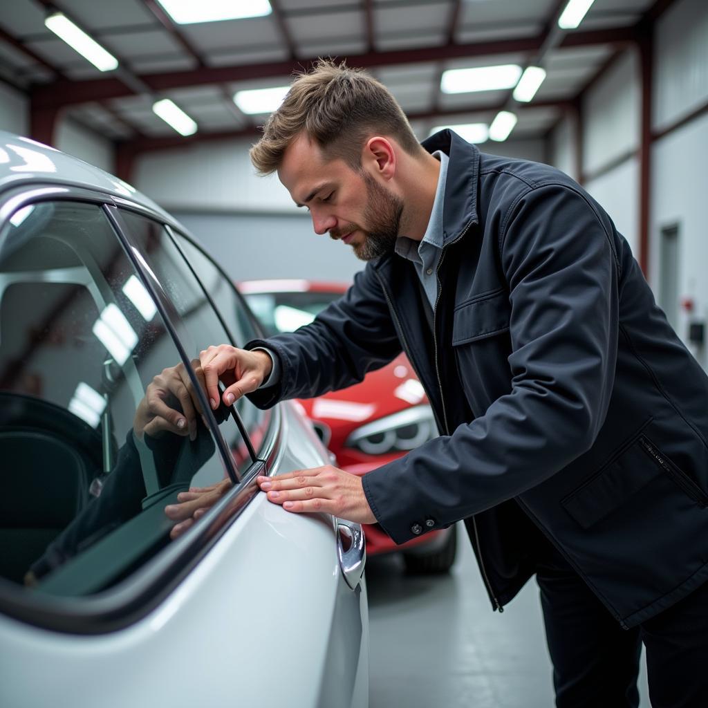 Inspecting Car Body Repair in Billericay