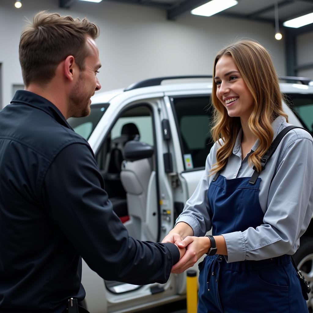 Satisfied Customer after Car Body Repair in Brent