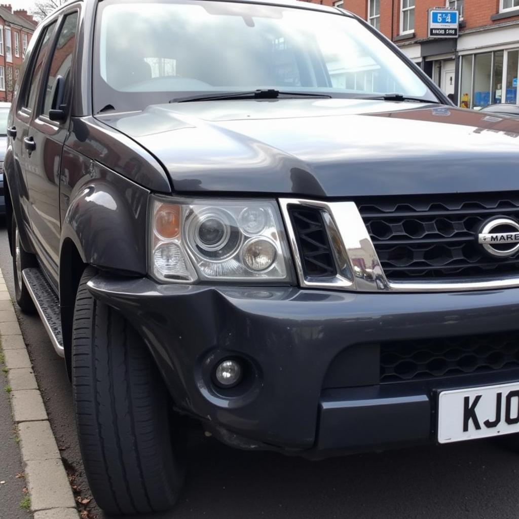 Damaged car in Bristol needing body repair