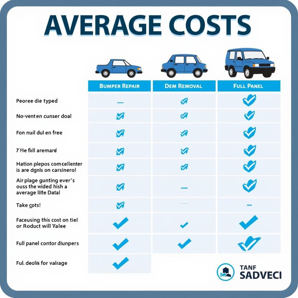 Car Body Repair Cost Comparison Chart