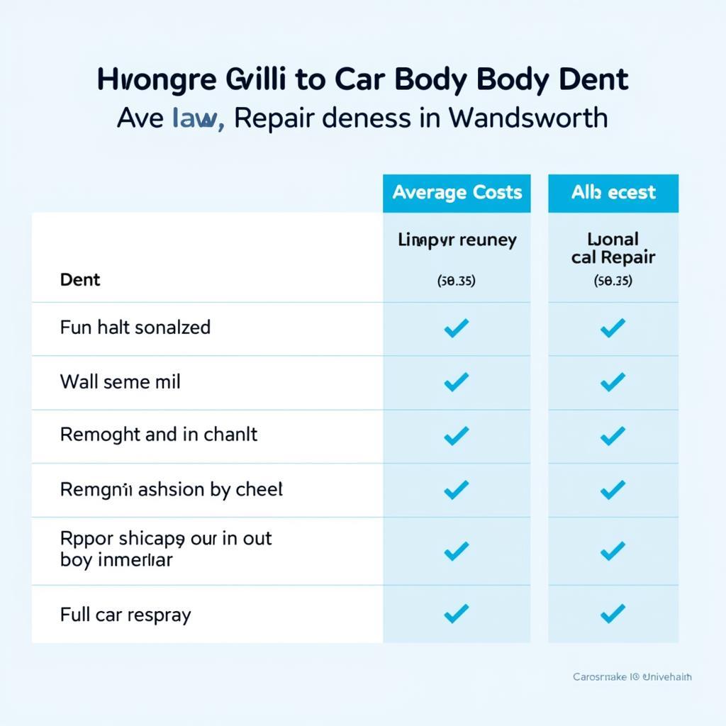 Car Body Repair Cost Comparison in Wandsworth