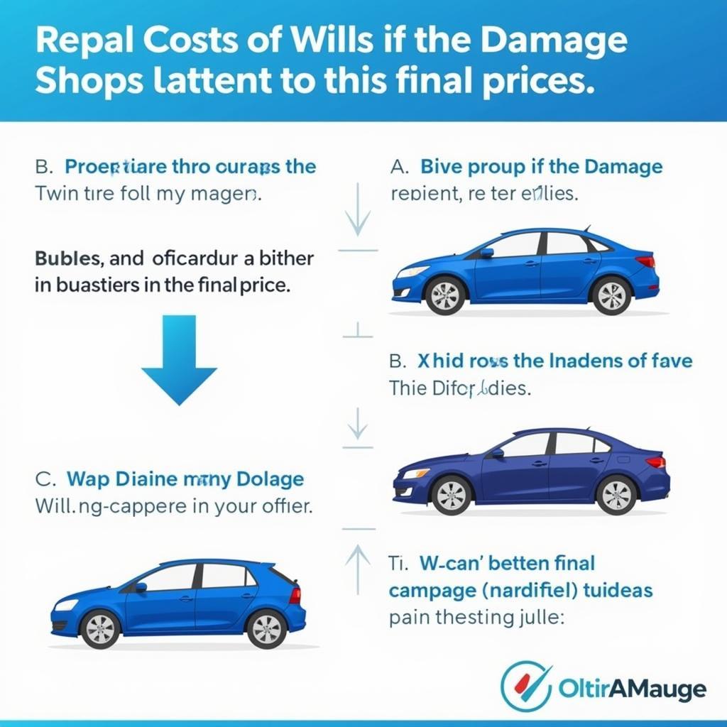 Diagram illustrating factors affecting car body repair costs in Manchester