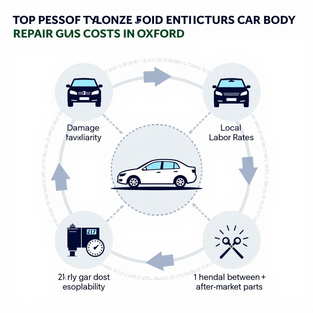 Factors affecting car body repair costs in Oxford, including damage extent, car model, and labor rates.