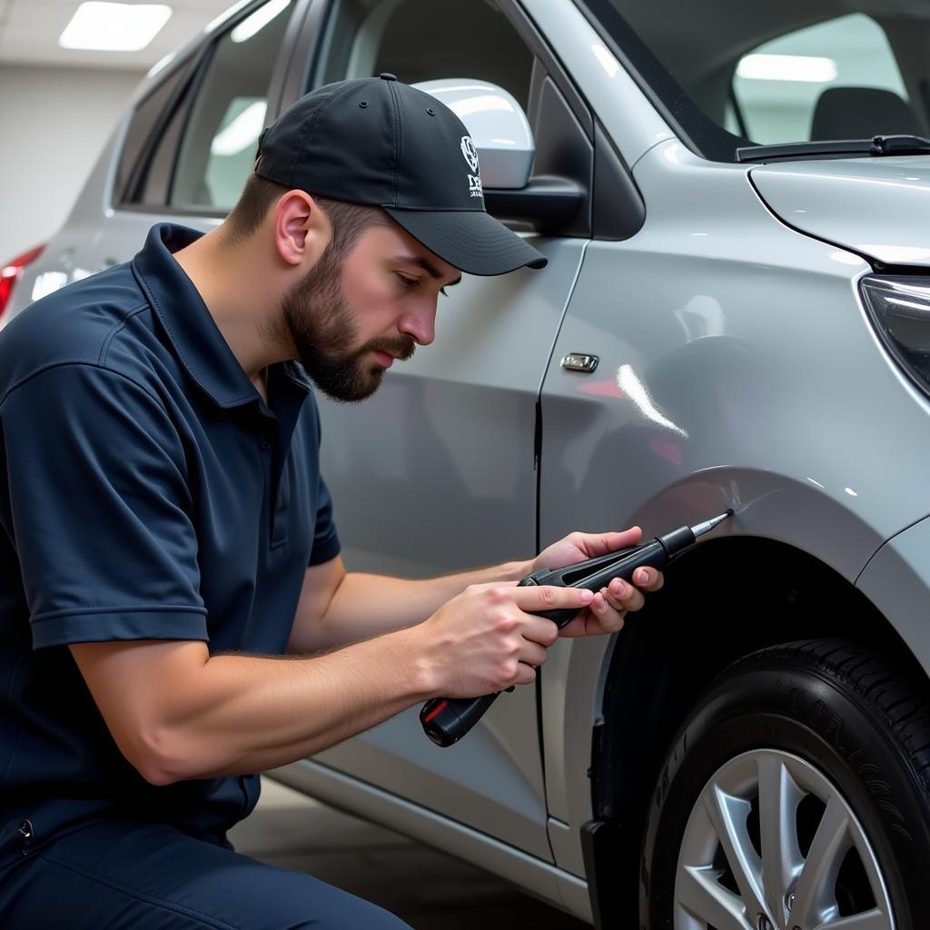 Assessing car body damage before choosing a repairer in Holyhead