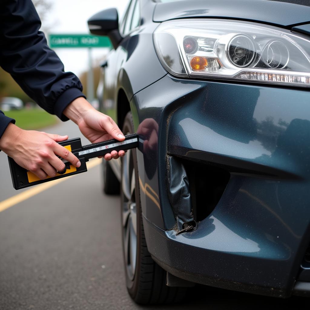 Car body repair damage assessment on Camwell Road, Harrogate