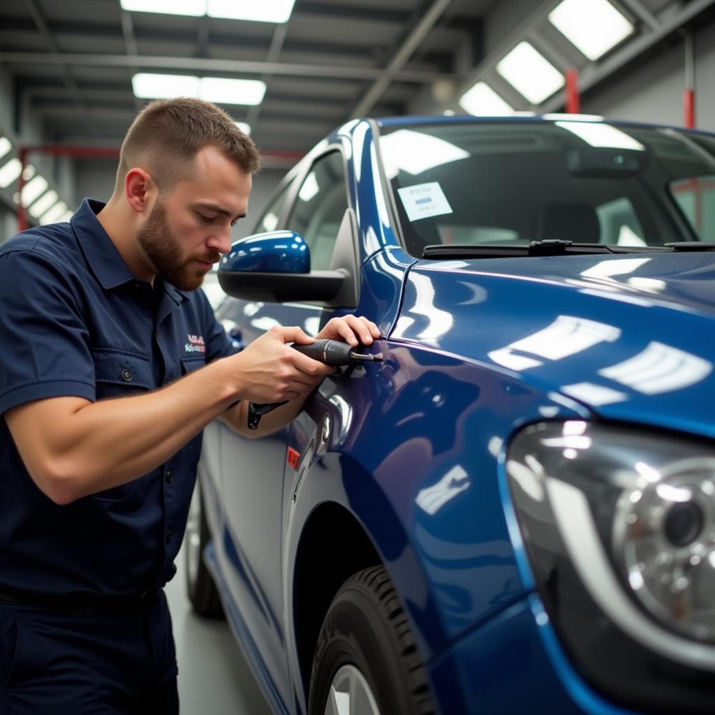 Assessing car body damage in Leigh-on-Sea