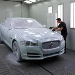 Car body repair in Epsom - Painting process