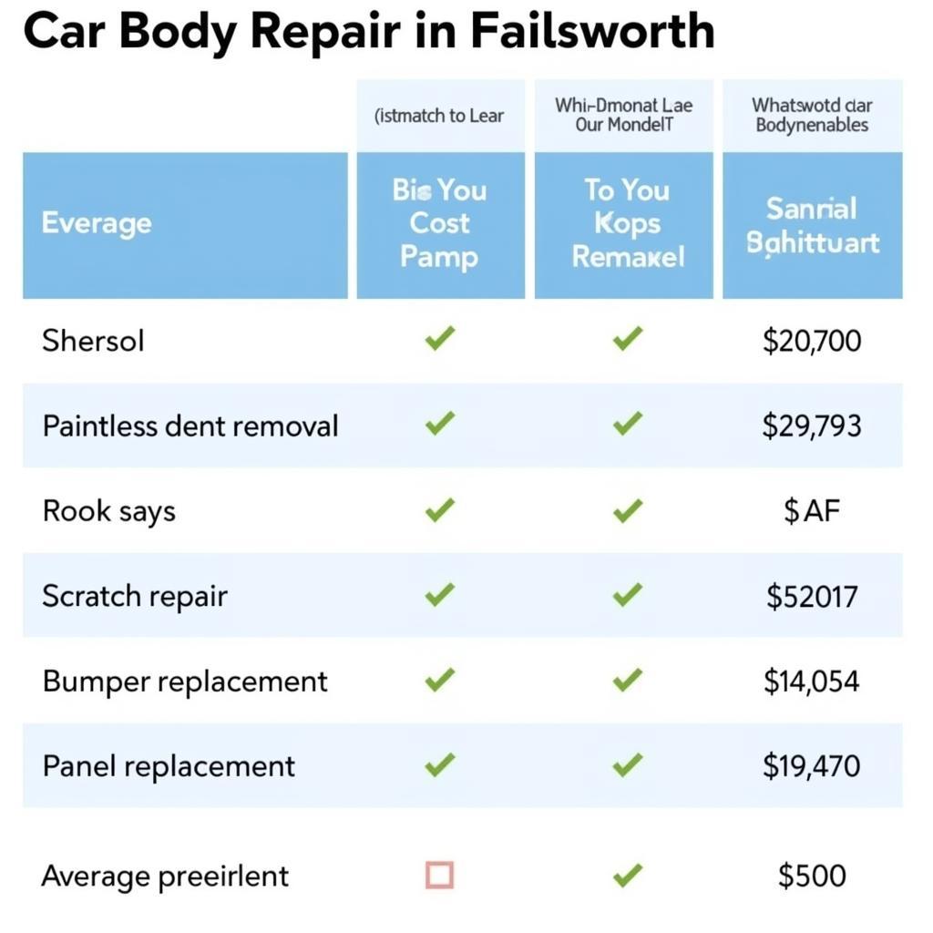 Car Body Repair Cost Comparison Failsworth