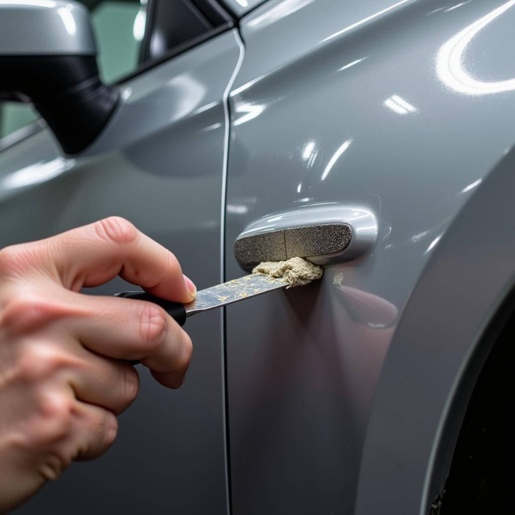 Filling a Small Hole in a Car Body