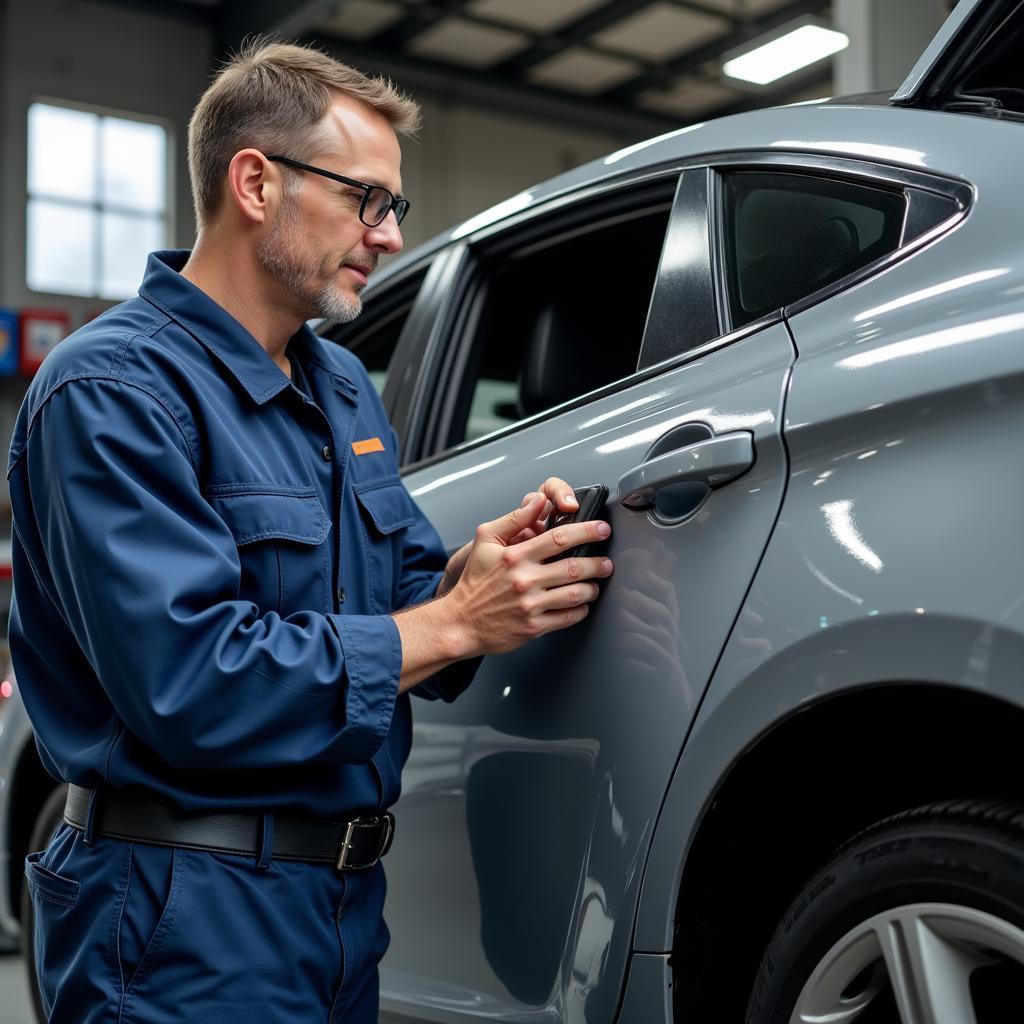 Final Inspection of Car Body Repairs