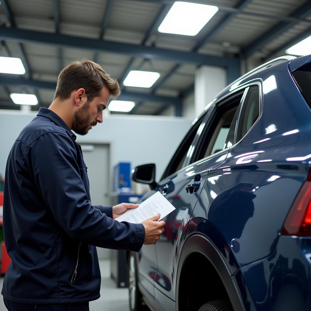 Final Inspection of Car Body Repair in Frodsham