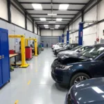 Modern Car Body Repair Equipment in a Penge Garage