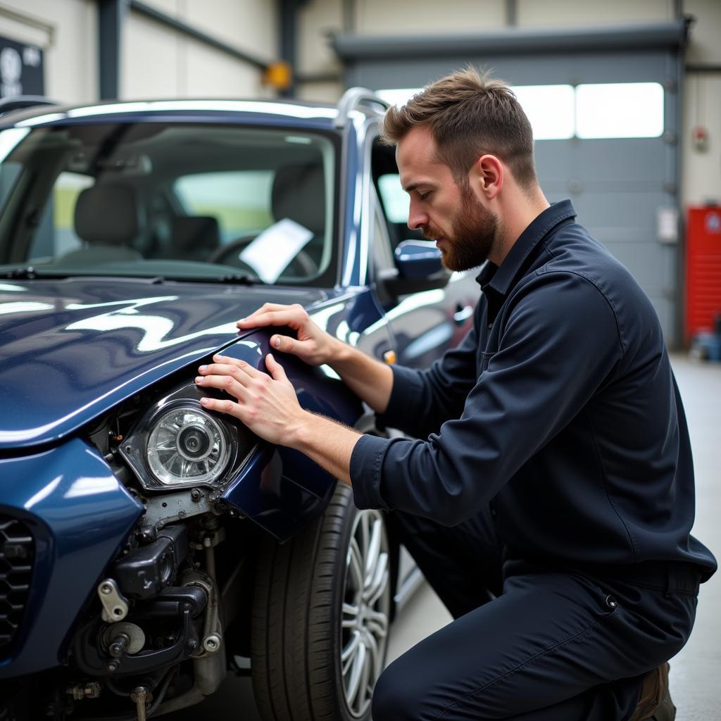 Final Inspection of Car Repair in Hull