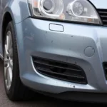 Damaged bumper on a car in need of repair in Hawkinge