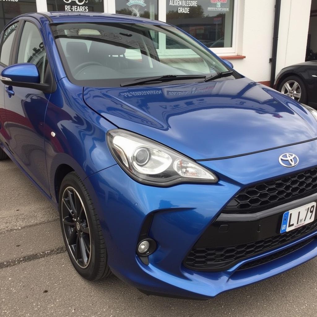 A newly repaired car in Horwich