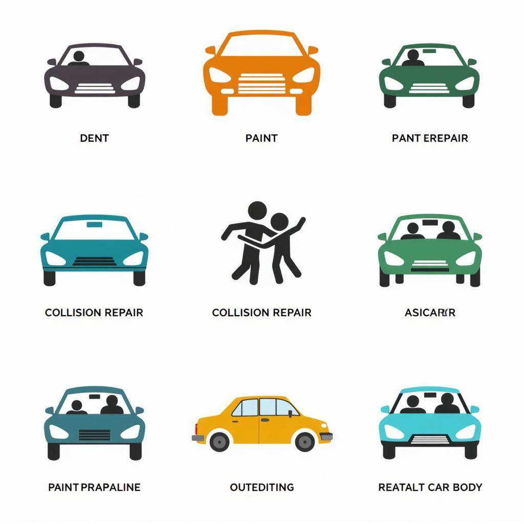 Examples of Effective Car Body Repair Icons