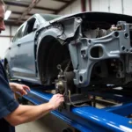 Car Body Repair Jig in Action