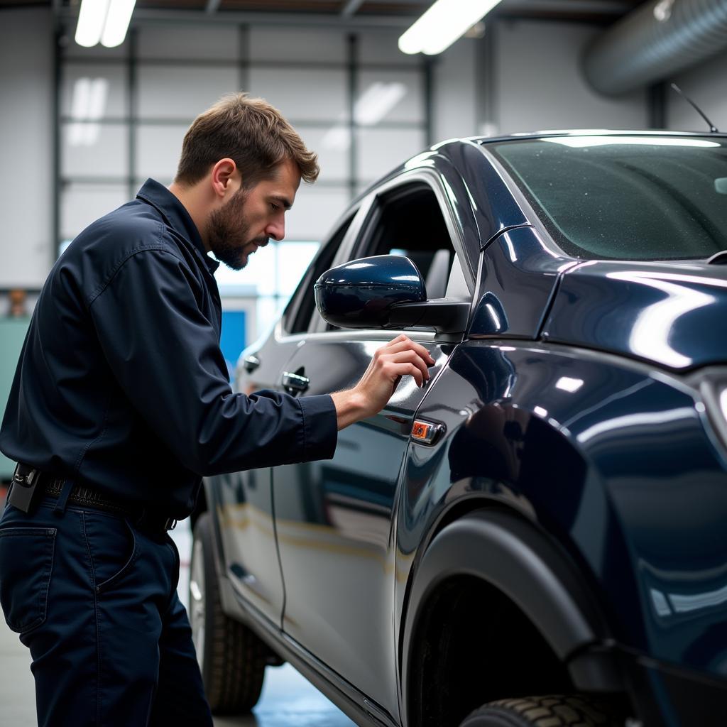 Final Inspection of a Repaired Car in Kitchener