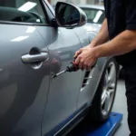 Dent Removal on a Car in Letchworth Baldock