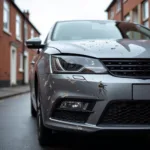 Damaged bumper of a car in need of repair in Macclesfield